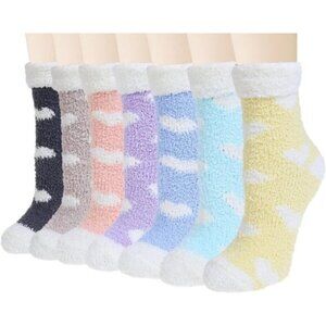 7-Pair Women’s Winter Fuzzy Socks Warm Cozy Fluffy Christmas Gift Set